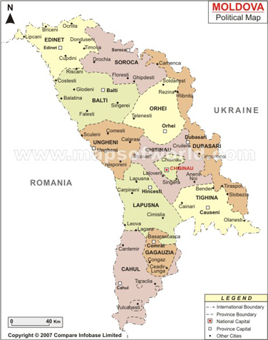 moldavie politique carte